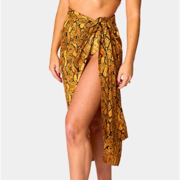 Buddy Love Other - Buddy love snakeskin swim cover up skirt